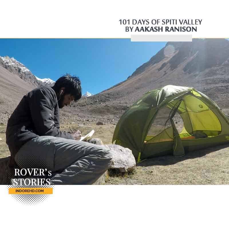 Writing-and-Tent-Spiti-Valley-Rover-Stories-IndoreHD