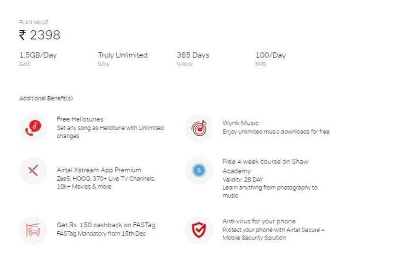 airtel unlimited plan 