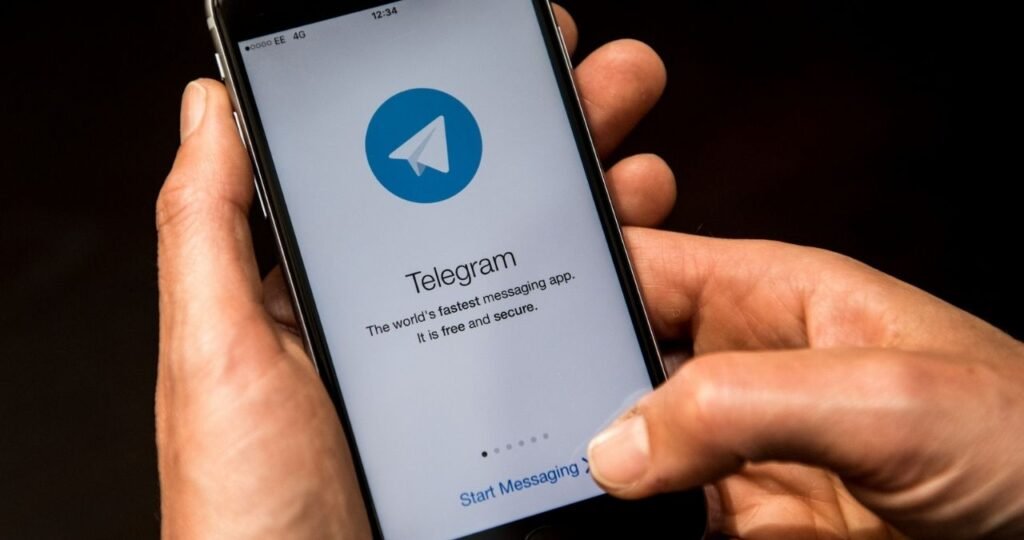 phone with telegram installed