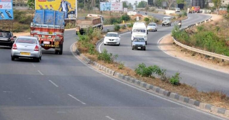four lane road