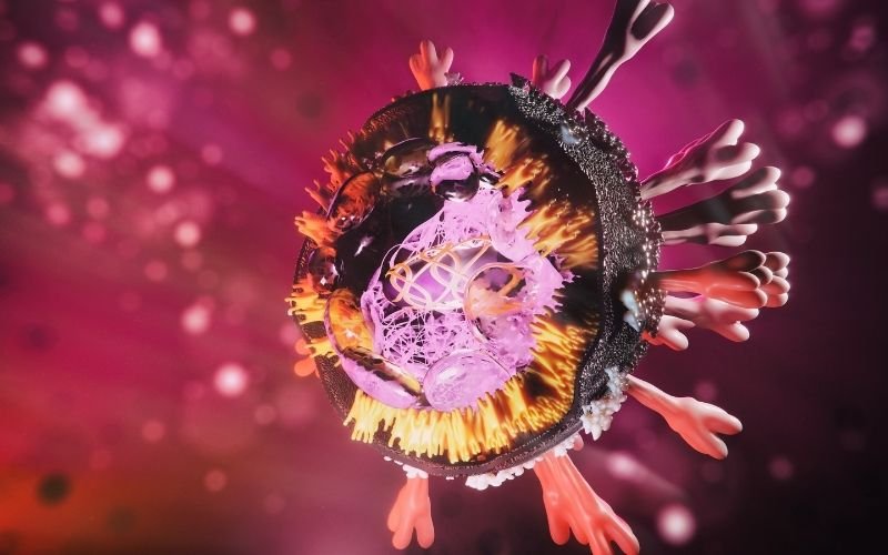 d614g virus 3d image