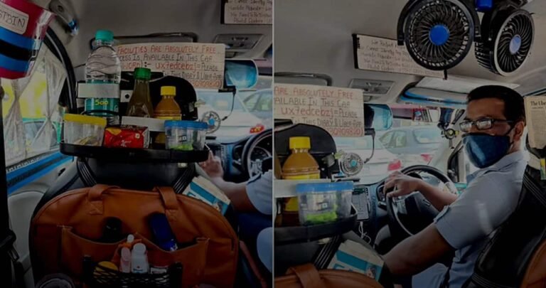 धार्मिक हिंसा के इस दौर में इस  ड्राइवर की अनोखी कैब हो रही है वायरल!