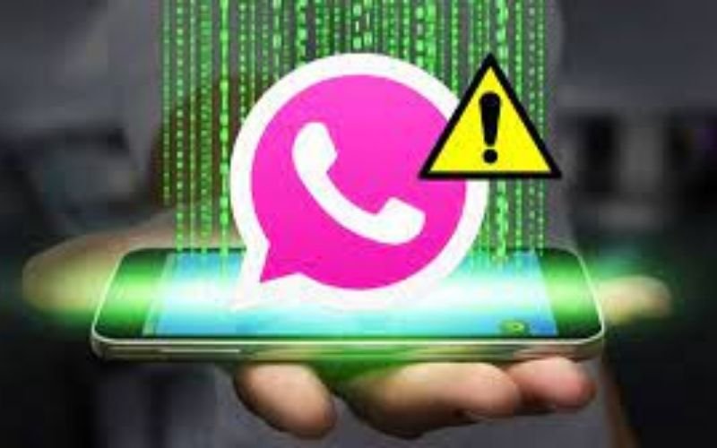 Whatsapp pink and work